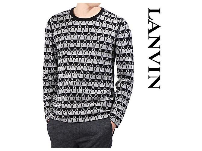 Lanvin Pull à col rond en jacquard Multicolore - vue 9