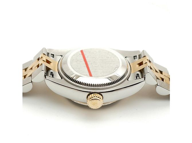 Rolex Datejust Combi Damenuhr Pyramid Ivory Roman Weiß - Ansicht 12