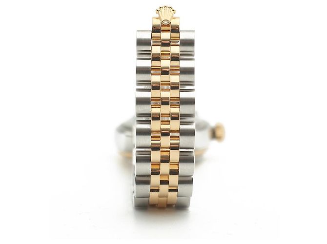 Rolex Datejust Combi Damenuhr Pyramid Ivory Roman Weiß - Ansicht 17