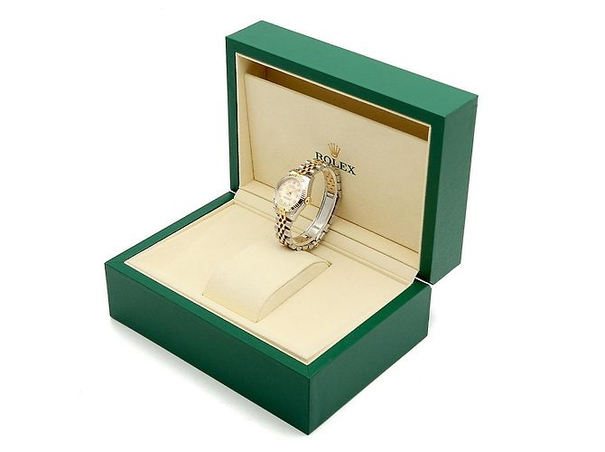Rolex Datejust Combi Damenuhr Pyramid Ivory Roman Weiß - Ansicht 24