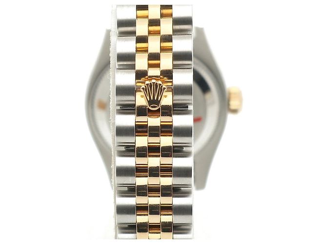 Rolex Datejust Combi Damenuhr Pyramid Ivory Roman Weiß - Ansicht 7