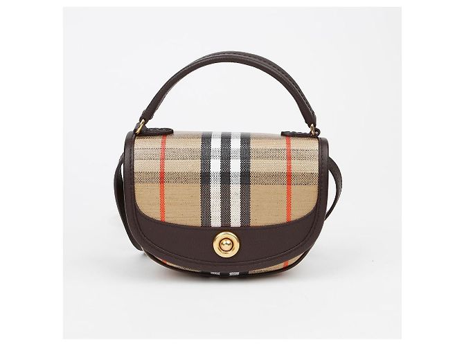 Burberry Borsa a Tracolla Highland Mini Tote Marrone - vista 2