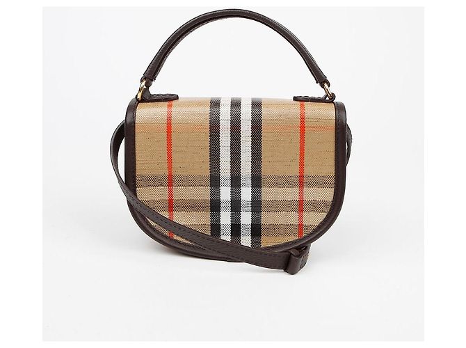 Burberry Borsa a Tracolla Highland Mini Tote Marrone - vista 4
