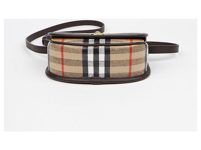Burberry Borsa a Tracolla Highland Mini Tote Marrone - vista 6
