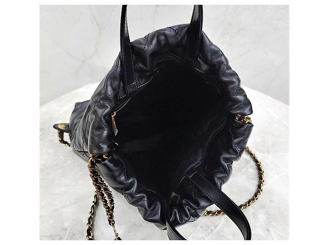 Chanel Zaino in pelle di vitello nera Small New Chip Nero - vista 7