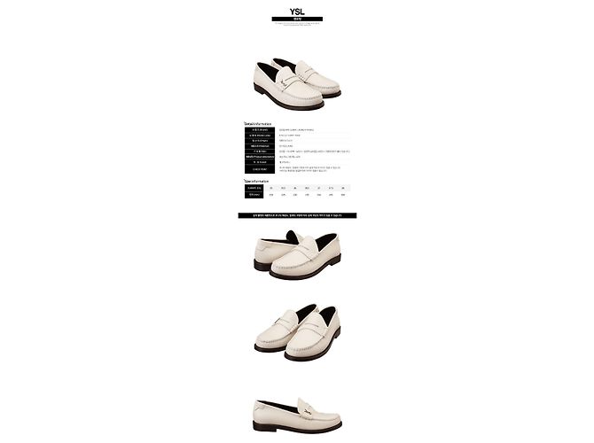 Saint Laurent Mocasines Penny Monograma para mujer Pearl Blanco - Ansicht 2
