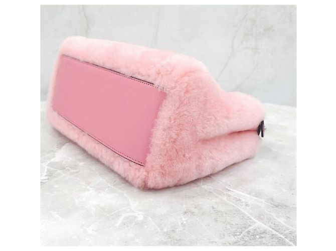 Fendi Peekaboo Pink Shearling Mini Roja - vista 7