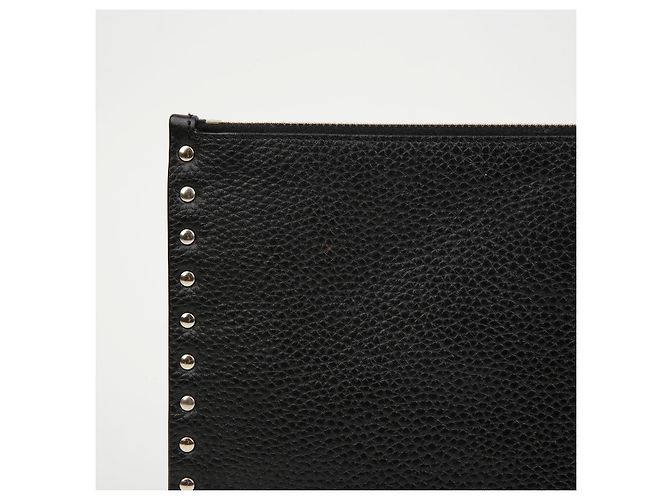 Clutch Rockstud Valentino Rossa in Pelle Rosso - vista 4