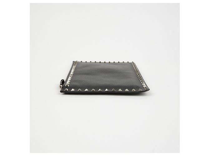Clutch Rockstud Valentino Rossa in Pelle Rosso - vista 5