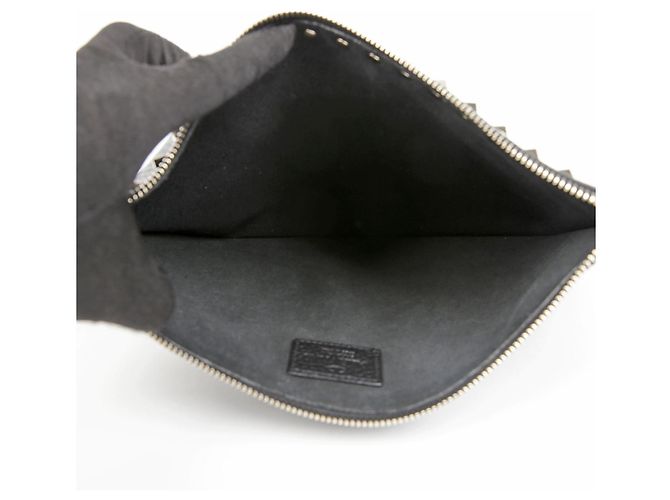 Clutch Rockstud Valentino Rossa in Pelle Rosso - vista 8