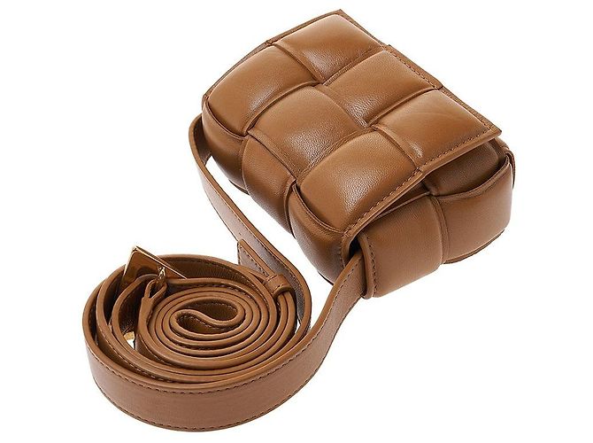 Bottega Veneta Mini Borsa Cassette Intrecciato da donna Marrone - vista 4