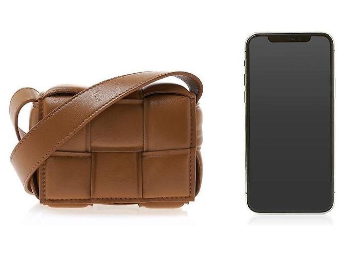 Bottega Veneta Mini Borsa Cassette Intrecciato da donna Marrone - vista 6
