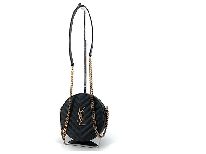 Saint Laurent Borsa Crossbody Monogram Tambourine Nero - vista 2