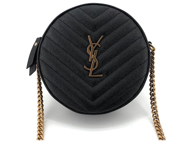 Saint Laurent Borsa Crossbody Monogram Tambourine Nero - vista 3