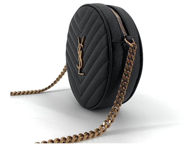 Saint Laurent Borsa Crossbody Monogram Tambourine Nero - vista 5