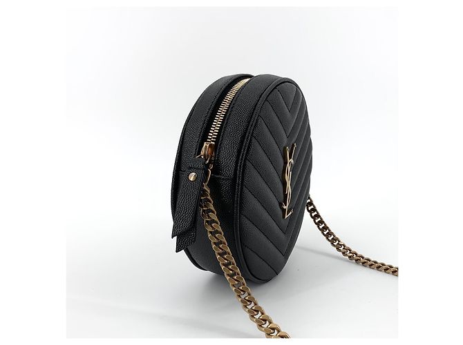 Saint Laurent Borsa Crossbody Monogram Tambourine Nero - vista 6