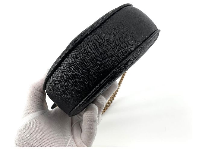 Saint Laurent Borsa Crossbody Monogram Tambourine Nero - vista 7