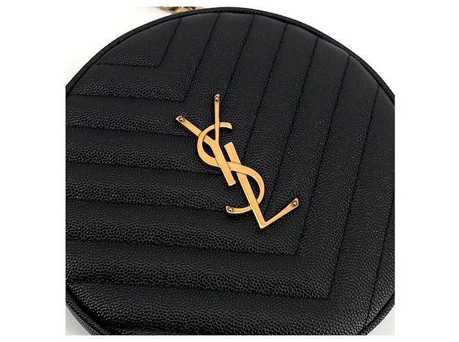 Saint Laurent Borsa Crossbody Monogram Tambourine Nero - vista 8