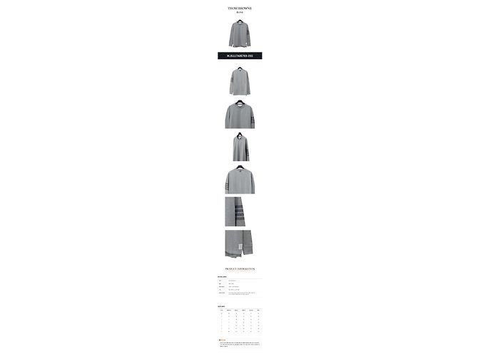 Thom Browne Oversized Medium Weight Jersey Long Sleeve T-Shirt Stripe - view 3