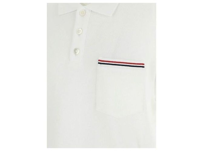 Thom Browne Pocket Cotton Interlock Pique Short Sleeve Tee - view 5