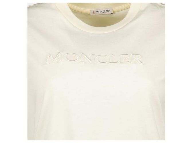 Moncler Baumwoll-T-Shirt mit tonalem gesticktem Logo - Ansicht 5