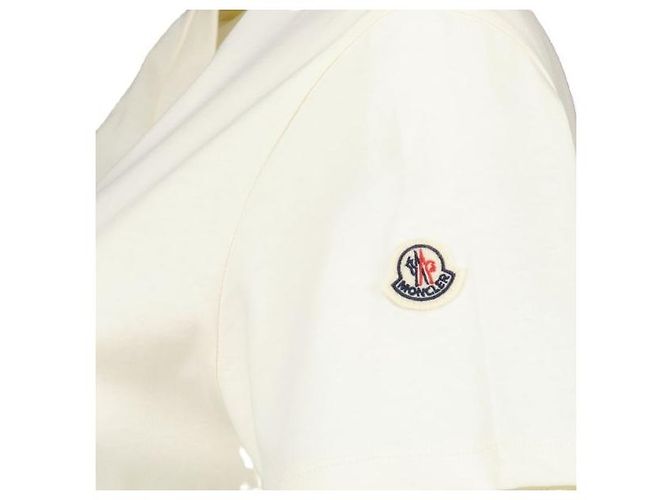 Moncler Baumwoll-T-Shirt mit tonalem gesticktem Logo - Ansicht 6