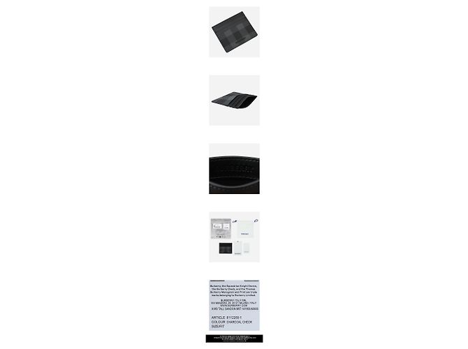 Burberry Kartenetui Check mit Metall-Logo Charcoal Schwarz - Ansicht 3