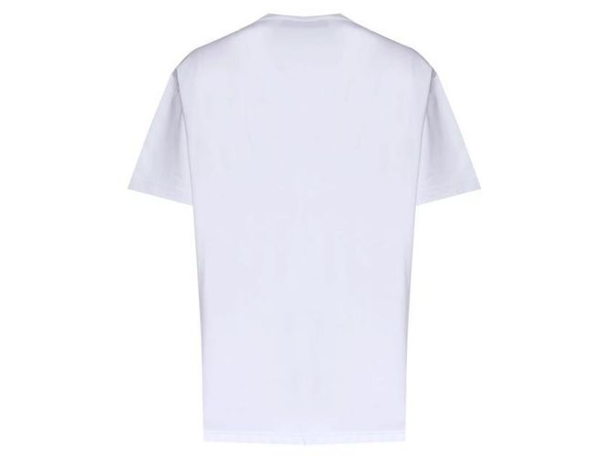 Gucci Camiseta de jersey de algodón con morsilla bordada Blanco - vista 4