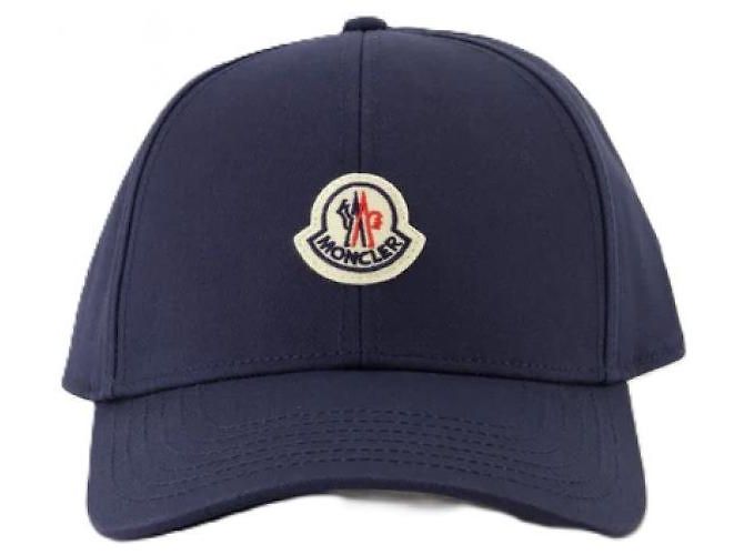 Moncler Cappellino da baseball in gabardine di cotone Blu - vista 3