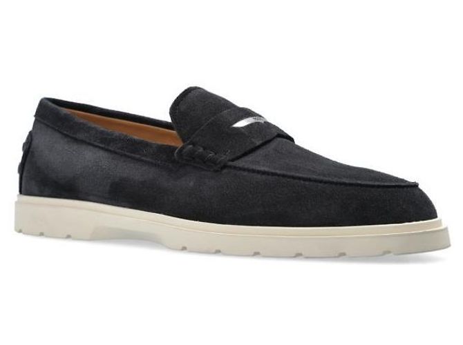 Tod's Mocassino in camoscio Blu - vista 4