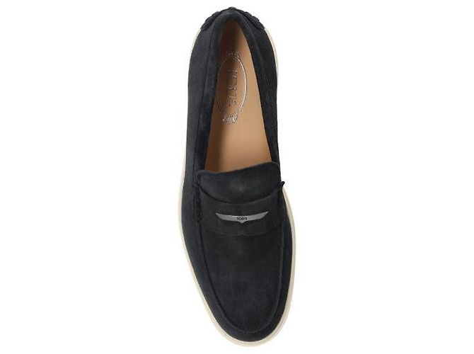 Tod's Mocassino in camoscio Blu - vista 6