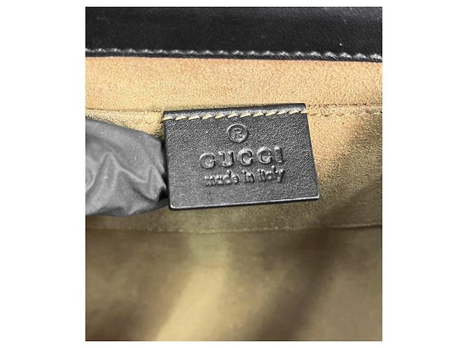 Padlock Gucci Bolso de hombro Black GG Supreme con cadena y candado - vista 11