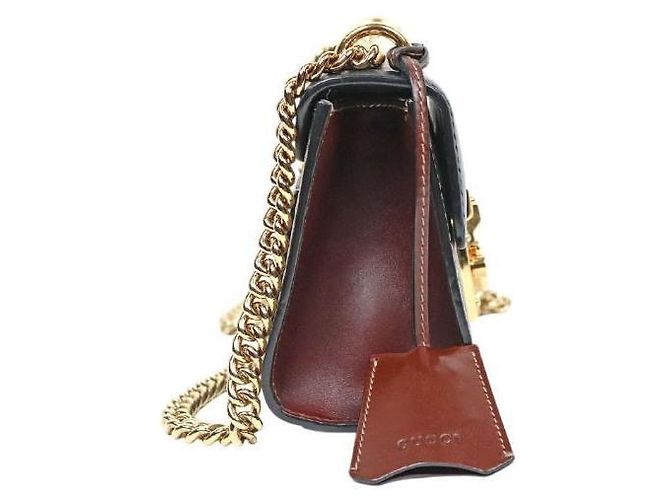 Padlock Gucci Bolso de hombro Black GG Supreme con cadena y candado - vista 2