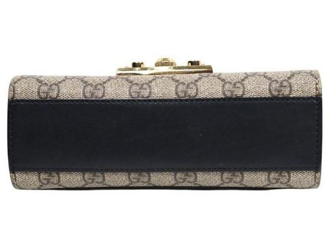 Padlock Gucci Bolso de hombro Black GG Supreme con cadena y candado - vista 4