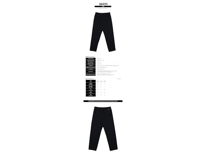 Gucci Interlocking Patch Cotton Pants Black - view 2