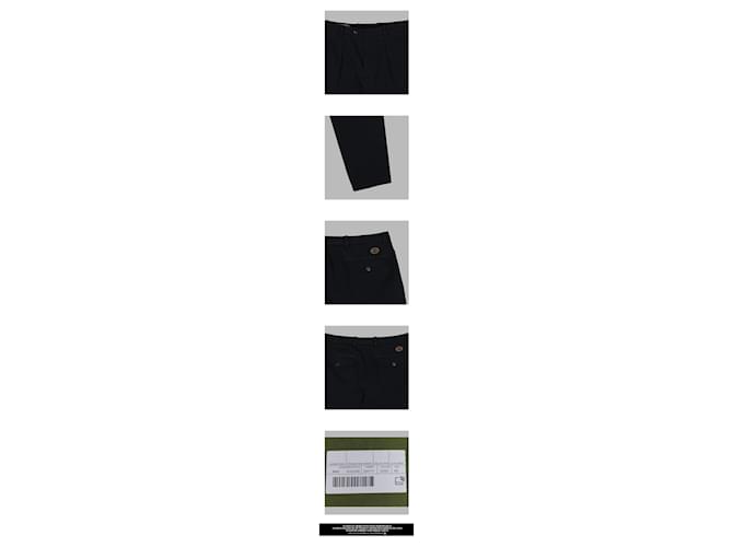 Gucci Interlocking Patch Cotton Pants Black - view 3