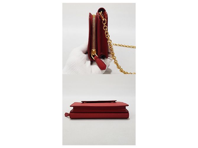 Prada Bolsa Crossbody de Saffiano com Aba e Corrente - vista 4