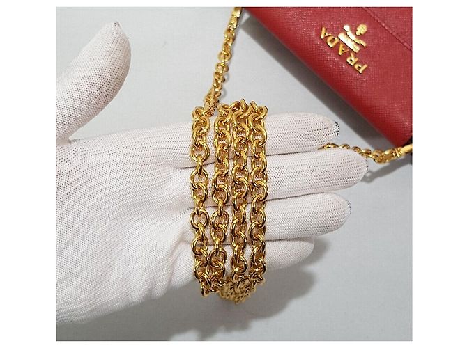 Prada Bolsa Crossbody de Saffiano com Aba e Corrente - vista 6