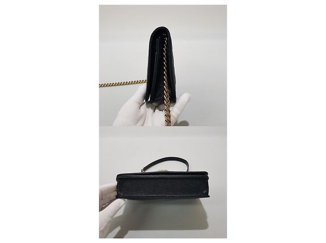 Chanel Boy WOC Small Caviar Black Champagne Gold Nero - vista 4