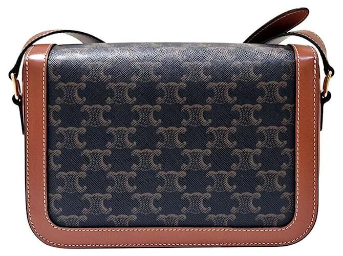 16 Céline Bolso Celine Triumph Medium Castaño - vista 2