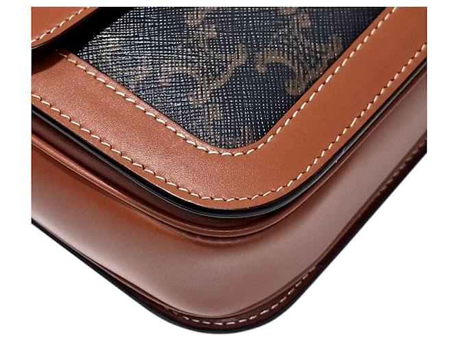 16 Céline Bolso Celine Triumph Medium Castaño - vista 5