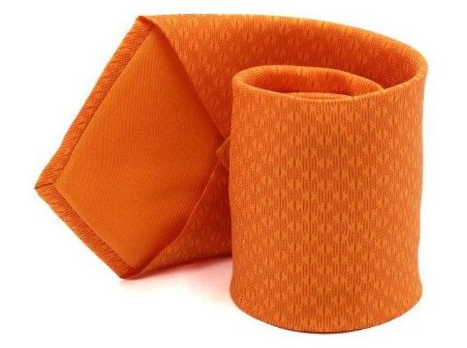 Hermès Cravatta in seta color arancione - vista 2