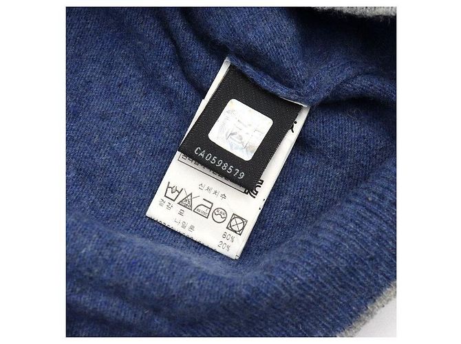 Fendi Pull en maille col V pour bébé Bleu - vue 4