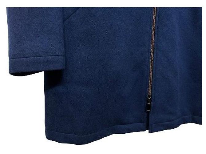 Loro Piana Cappotto con cappuccio in cashmere blu - vista 7