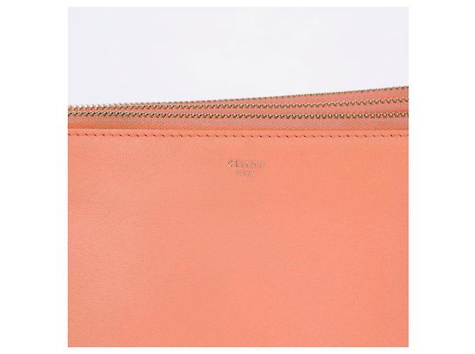 Céline Borsa a tracolla Trio in pelle rosa Medium - vista 2