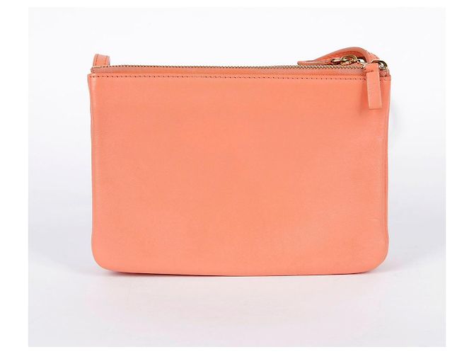 Céline Borsa a tracolla Trio in pelle rosa Medium - vista 3