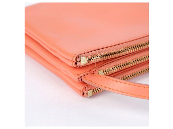 Céline Borsa a tracolla Trio in pelle rosa Medium - vista 6