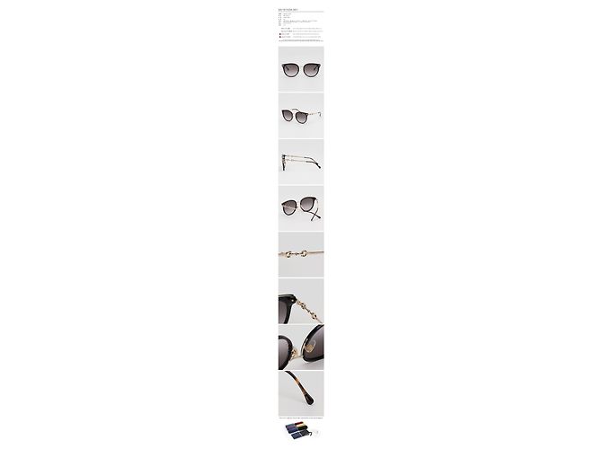 Gucci Gafas de sol Asian Fit Acetate Black Round Multicolor - vista 4