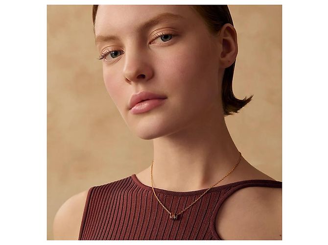Hermès Collana da donna Mini Pop Rocabar Pendant Two-Tone Gold Giallo - vista 3