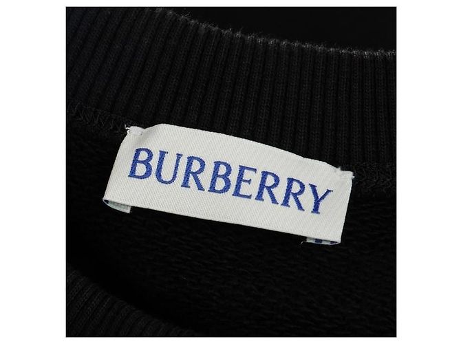 Burberry Felpa in cotone con logo ricamato Nero - vista 5
